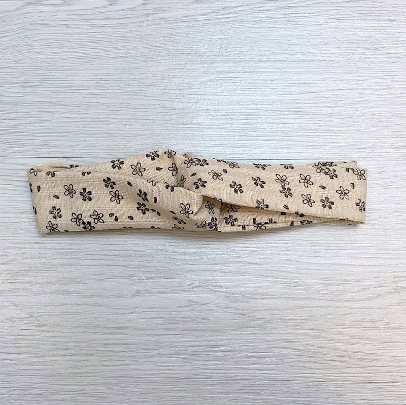 (手工製作)杏底櫻花髮帶